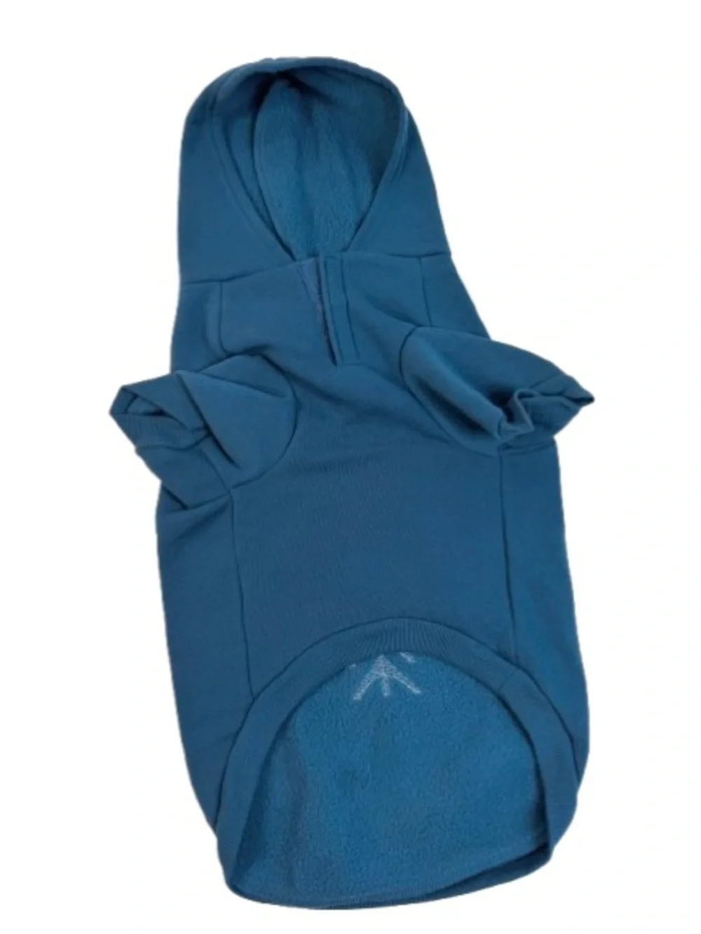Blue Dog Hoodie with White Snowflake